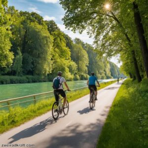In München als Paar mit dem Fahrrad unterwegs