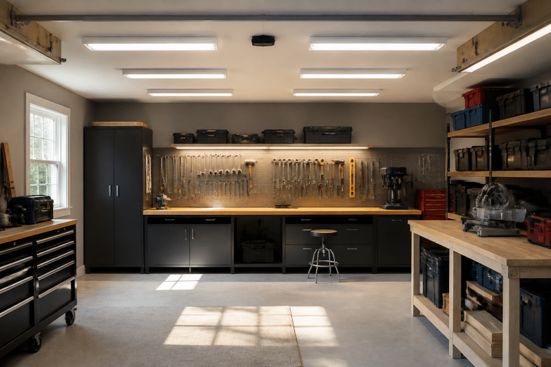 Die Garage als Schrauberwerkstatt richtig beleuchten